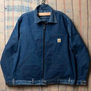 Upcycled carhartt detroit jacket reconstructed